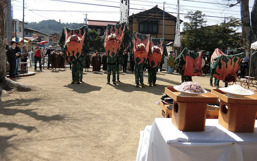Lion dance at the Takayama Festival